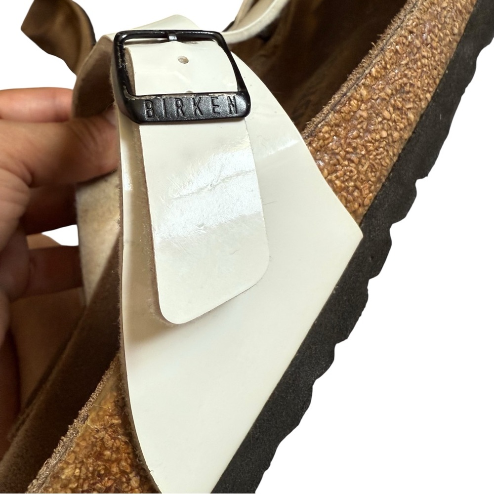 Birkenstock Gizeh White Sandals Size 38 - Picture 7 of 11